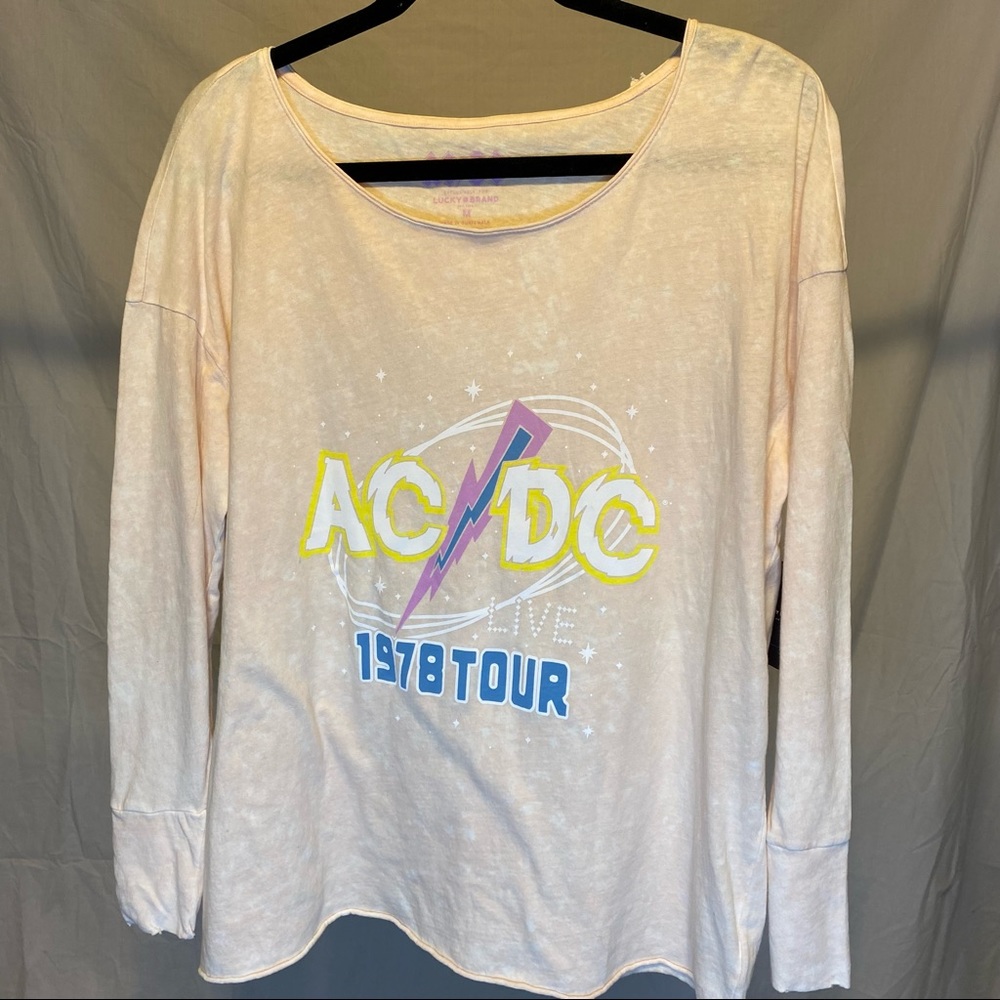 NWT lucky brand long sleeve ac/dc tour shirt